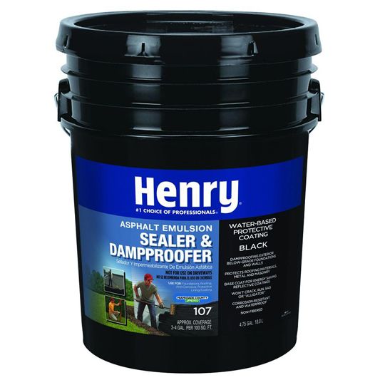Henry Company 107 Asphalt Emulsion Sealer & Dampproofer - 5 Gallon Pail