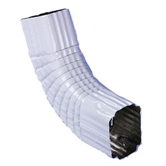 Berger Building Products .024" x 4" x 5" Square Corrugated B-Style Painted Aluminum 75° Elbow — BBPSBHG35