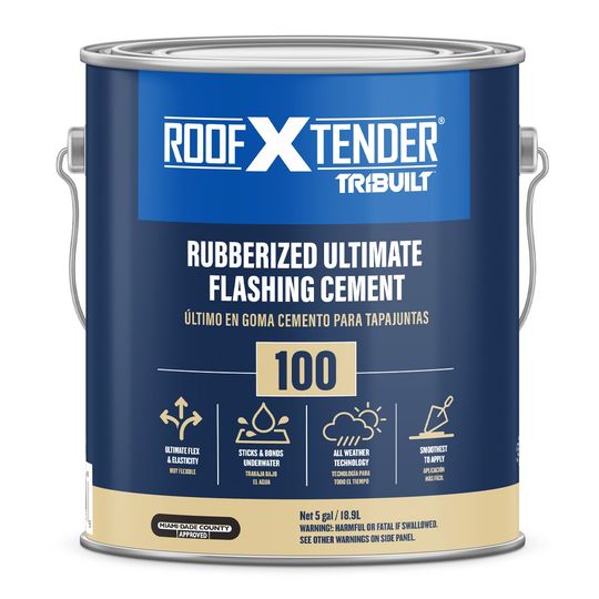 TRI-BUILT Roof X Tender 100 Ultimate Rubberized Flashing Cement — Adhesives, Caulks & Sealants — TRIRX100UFC1G