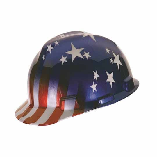 MSA Safety American Freedom Series V-Gard Slotted Hard Hat