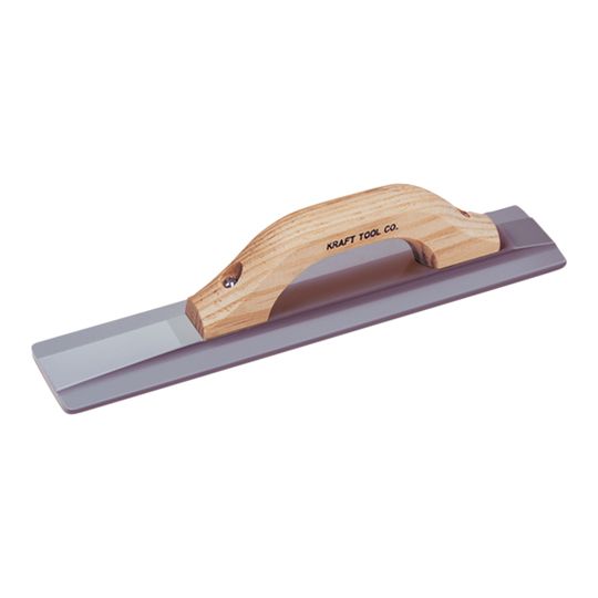 Kraft Tool 16" x 3-1/4" Square End Magnesium Broken-In Hand Float with High Lift Wood Handle