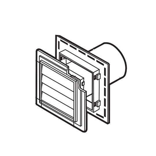 Mastic 4" Louvered Exhaust Vent — ACOEXVENTID