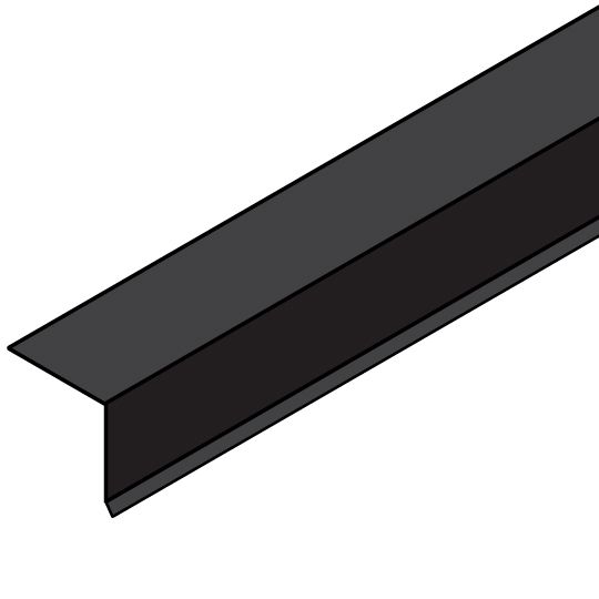 Unified Steel 2" x 2" x 120" Drip Edge — Flashings — BOR92470BLK