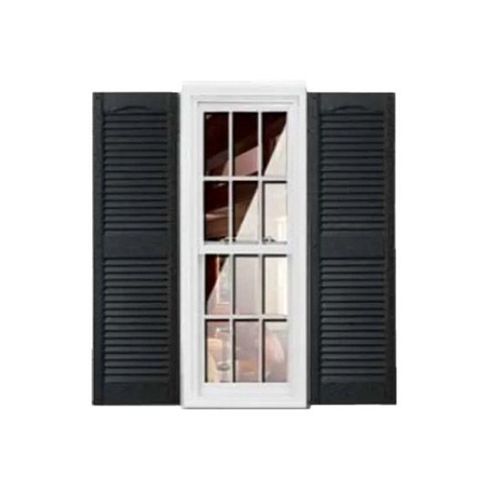 Girardin Moulding Cathedral Top Louver Shutters — GIRCTLV14X31BK