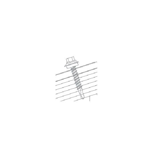Central States Manufacturing #10 x 1-1/2" Metal-to-Wood Screw, 1/4" Hex Head - Bag of 250 — Metal Roofing — CESWS15H250