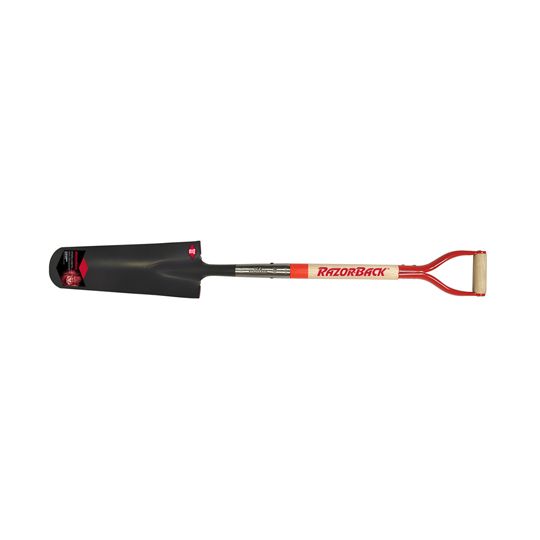 Ames 16" Drain Spade with Wood Handle and D-Grip