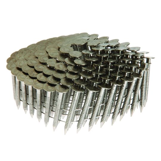 Grip-Rite 1-1/2" PrimeGuard Max Ring Shank Stainless Steel #304 15° Coil Roofing Nails - Box of 3,600