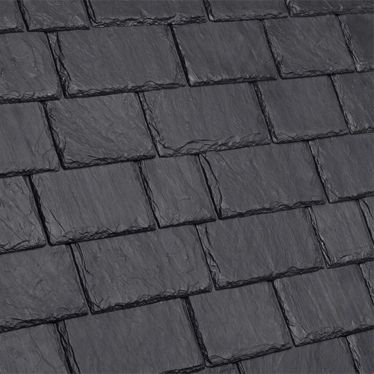 Davinci Roofscapes 12" One-Piece Multi-Width Slate Hip & Ridge — Slate Roofing — DAVSLHR1PCSB