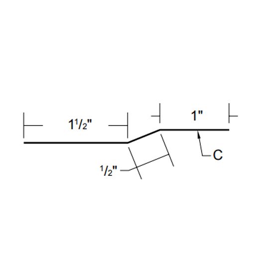 Metal Sales 26 Gauge x 10' 2" Offset Cleat
