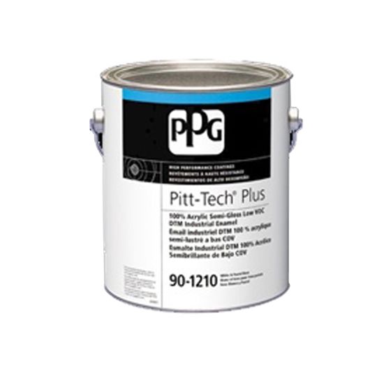 PPG Industries (90-1210) Pitt-Tech Plus Interior/Exterior Semi-Gloss Dtm Industrial Enamel with White & Pastel Base - 1 Gallon Can