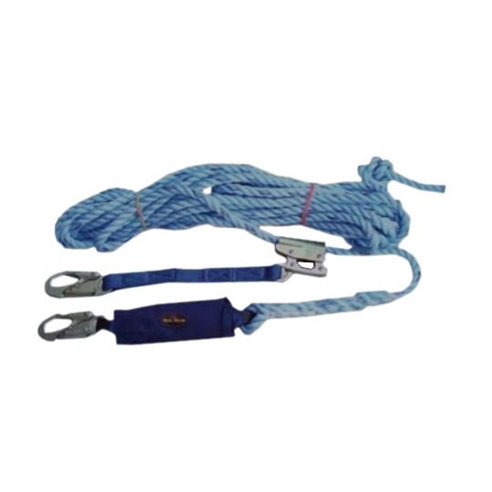 C&R Manufacturing 5/8" x 50' Safety Rope with Lanyard — CRM50VILLABLUE