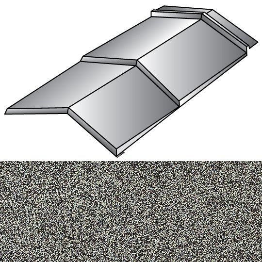 Unified Steel 8" x 14" Cap Shingle (Hip & Ridge) 2-Course — Roofing Accessories — BORCAPSH814IW