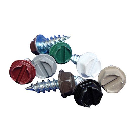 US Aluminum #8 x 1/2" Painted Zip Screws - Bag of 100 — USA812ZSRCBAG