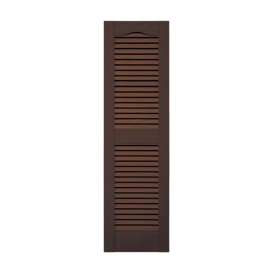 TRI-BUILT Standard Cathedral Top Open Louver Shutters (Pair) — TRI011472009