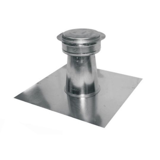Able Sheet Metal 8" Galvanized Fan Jack - Regular Flat Base