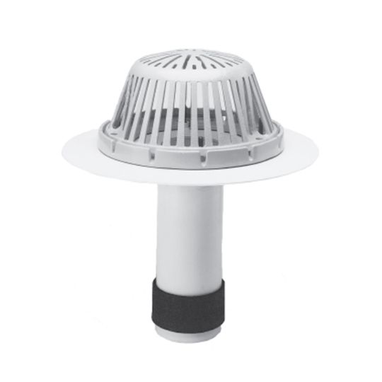 Portals Plus 5" PVC ReRoof Drain with Aluminum Dome