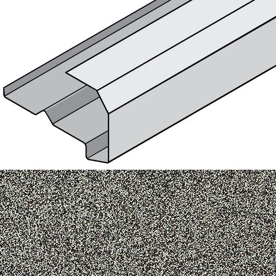 Unified Steel 1-1/2" x 2-1/2" x 79" Rake Channel — Metal Roofing — BORRCHIW112