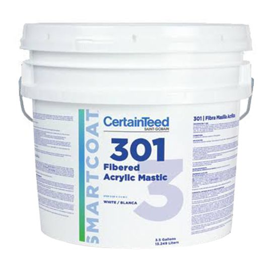 CertainTeed Roofing Smartcoat 301 Fibered Acrylic Mastic - 3.5 Gallon Pail