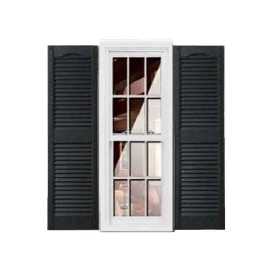 Girardin Moulding Cathedral Top Louver Shutters — GIRCTLV14X35BK