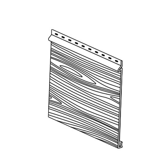 Klauer Manufacturing Company 8" x 12'6" Classic Steel Horizontal Woodgrain Siding Panel — KLAHZWGSCB8