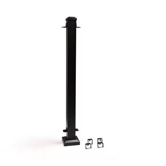 Trex 2.5" x 2.5" Select Aluminum Rail Line Post — TRXSLPA2537BK