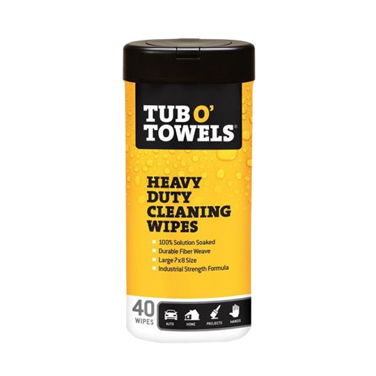Orgill Tub O' Towels Multi-Purpose Scrubbing Wipes Plus Display - Kit of 48 Canisters