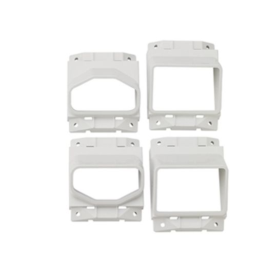 Color Guard Railing Systems Vinyl Stair Rail Bracket Kit - Classic, Architectural, Verona — COGWESRBKH