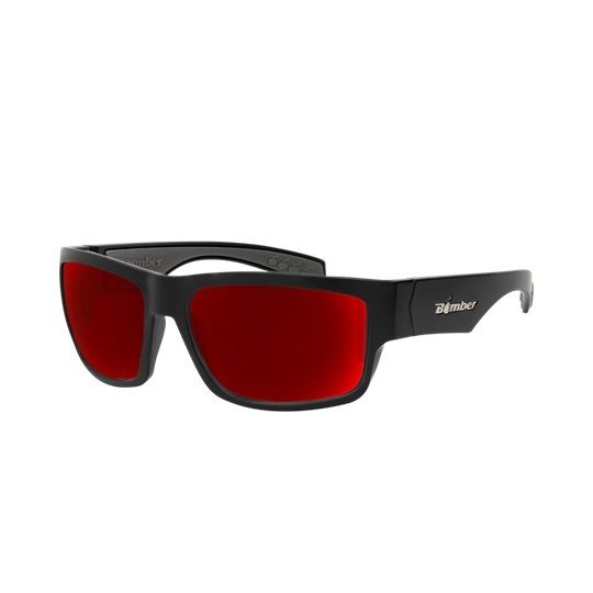 Bomber Eyewear (TR103RM-RF) Tiger Bomb Sunglasses - Matte Black Frame with Foam