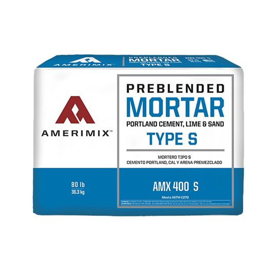 Amerimix Amx 400 Type S Portland Cement, Lime & Sand Mortar - 80 Lb. Bag — USMAMX400SG