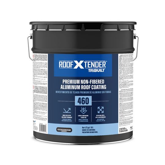 TRI-BUILT Roof X Tender 460 Premium Non-Fibered Aluminum Roof Coating