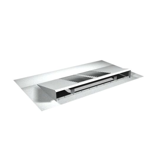Able Sheet Metal 2-1/2" x 22" Low Profile Glider Vent with 1/4" Mesh & Shake Base — Ventilation and Drainage — ABMGVNTGSH