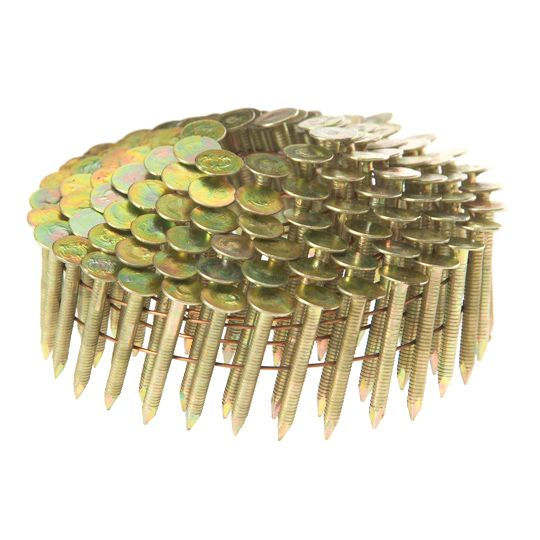 Grip-Rite 1-1/4" Ring Shank Electro-Galvanized 15° Coil Roofing Nails - Box of 7,200