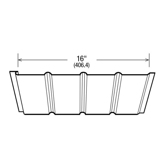 Gentek 16" Hi-Tensile Quad-4 Solid Aluminum Soffit — GTKHTQ4SLSSMSG