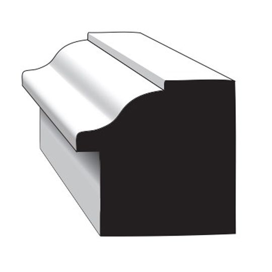 Wolf Home Products 16' PVC Back Band Moulding
