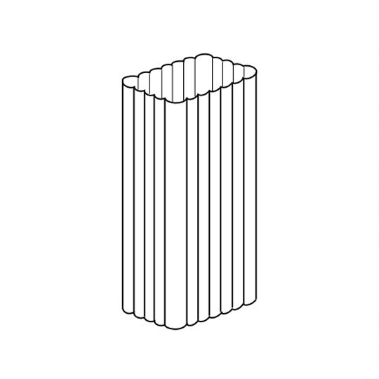 Mastic 4" x 5" Downspout — ACODS4X559