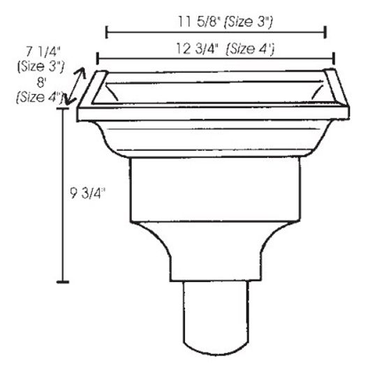 Berger Building Products #14 Paint Grip Steel Conductor Head with 4" Oval Outlet