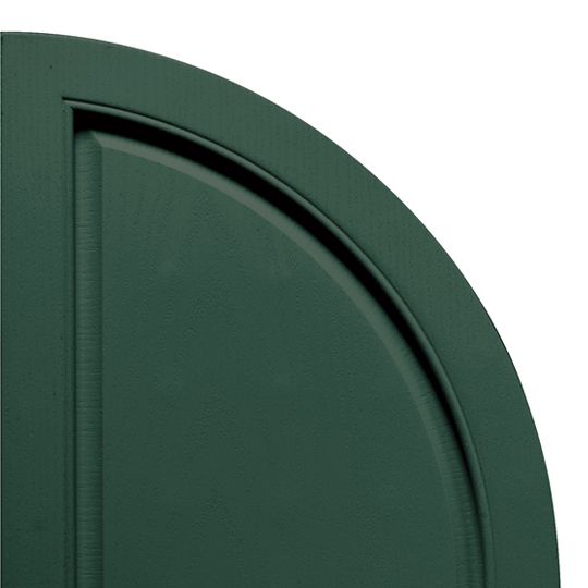 TRI-BUILT Quarter Round Arch Open Louver Shutter Top (Pair) — TRIATL14RD028