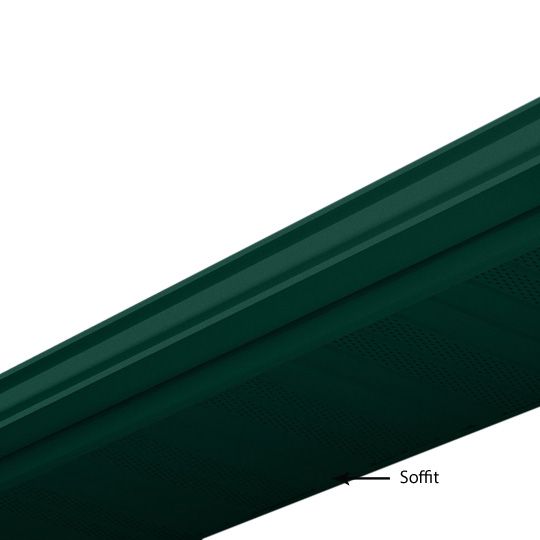 Edco Products 16" x 12' Aluma-Kore Center Vent Quad Soffit - Entex Finish — EPIQC1612HAG