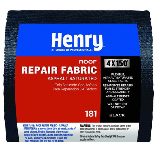 Henry Company 181 4" x 150' Roof Repair Asphalt Saturated Fiberglass Fabric