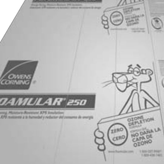 Owens Corning 1-1/2" x 4' x 8' Foamular 250 Scoreboard (Sb) Extruded Polystyrene (XPS) Rigid Foam Insulation