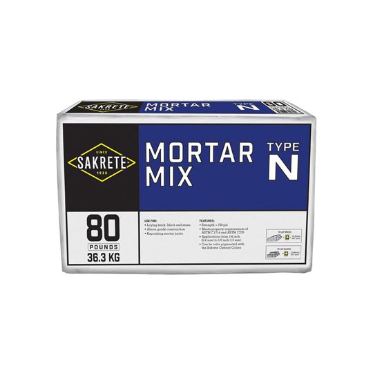 Sakrete Type N Mortar Mix - 80 Lb. Bag