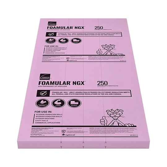 Owens Corning 2" x 4' x 8' Foamular 250 Extruded Polystyrene (XPS) Insulation