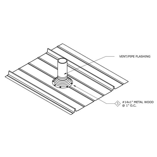 ASC Profiles 3-1/4-5" Skyline Pipe Flashing