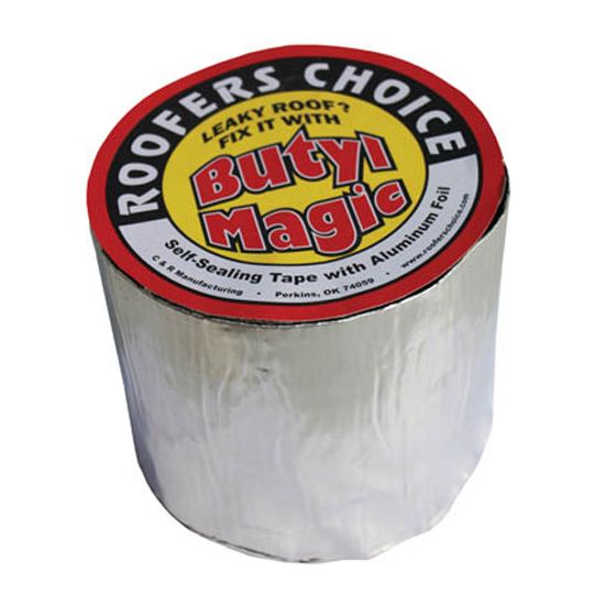 C&R Manufacturing 6" x 50' Butyl Magic Self-Sealing Foil Backed Tape — Roofing Accessories — CRMBT6ALUM