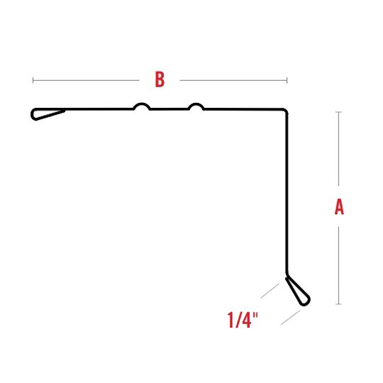 Klauer Manufacturing Company 26 Gauge x 2" x 4" x 10' Steel Style A 90° Roof Edge