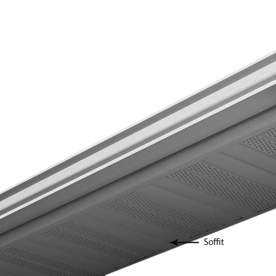Edco Products 16" x 12' Aluma-Kore Center Vent Quad Soffit - Entex Finish — EPIQC1612GW