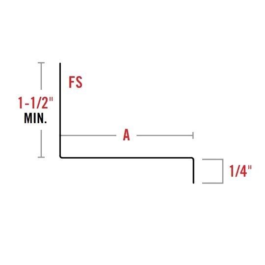 Klauer Manufacturing Company 30 Gauge x 1-1/4" x 10' Steel Z Base Flashing