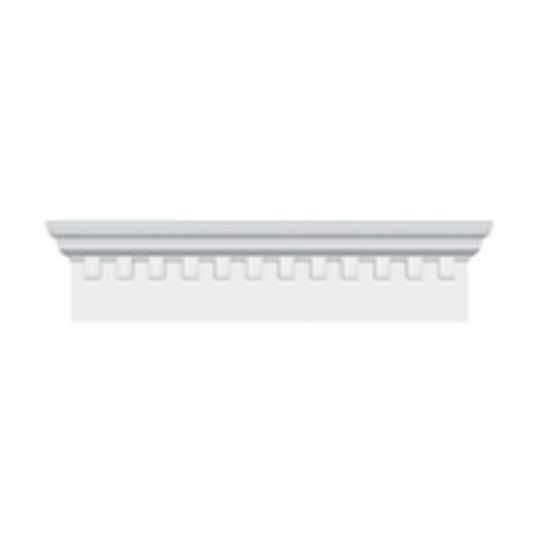 Mid-America Standard Classic Dentil Window Header with Keystone — MABDHWKS973001