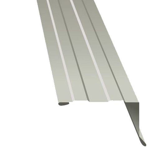 Metal Sales 2-3/4" x 1-1/2" x 10' H1.5 Painted Commercial Aluminum Style H Roof Edge — Metal Roofing — MTS4992161