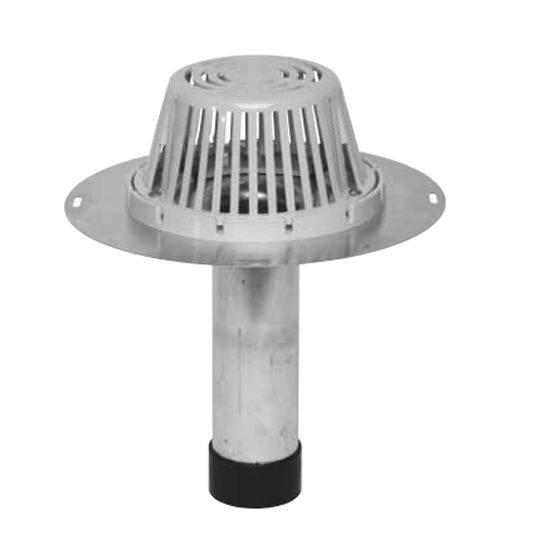 Portals Plus 6" PVC Roof Drain with Aluminum Dome